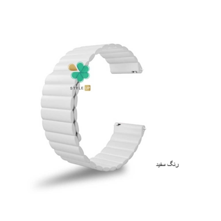 خرید بند ساعت سامسونگ Samsung Gear S3 مدل Leather Link رنگ سفید