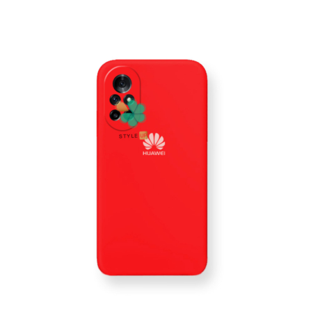 خرید قاب گوشی هواوی Huawei Nova 8 5G مدل سیلیکونی محافظ لنز دار رنگ قرمز