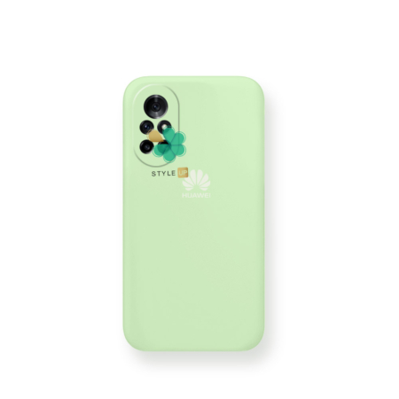 خرید قاب گوشی هواوی Huawei Nova 8 5G مدل سیلیکونی محافظ لنز دار رنگ سبز پاستیلی