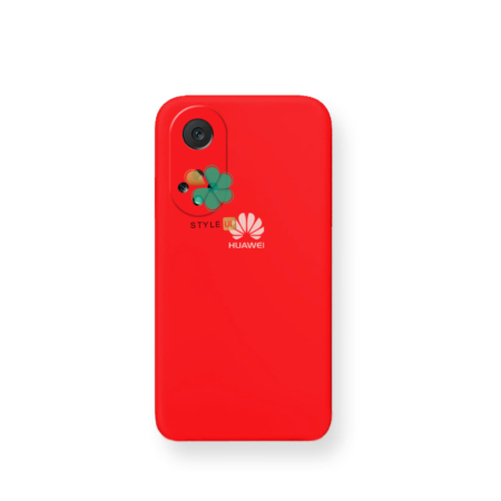 خرید قاب گوشی هواوی Huawei Nova 9 مدل سیلیکونی محافظ لنز دار رنگ قرمز
