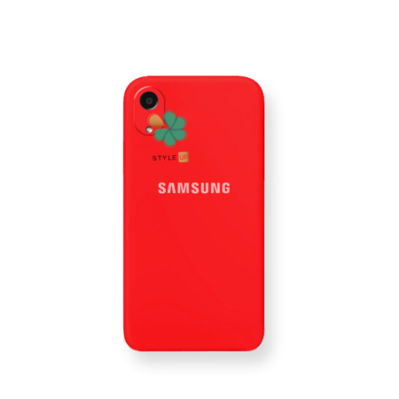 خرید قاب گوشی سامسونگ Galaxy A03 Core مدل سیلیکونی محافظ لنز دار رنگ قرمز