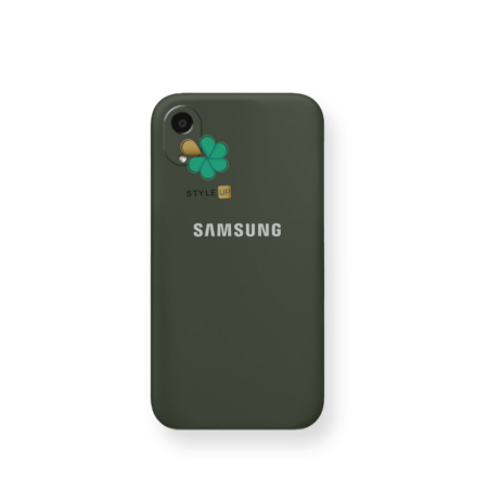 خرید قاب گوشی سامسونگ Galaxy A03 Core مدل سیلیکونی محافظ لنز دار رنگ سبز یشمی