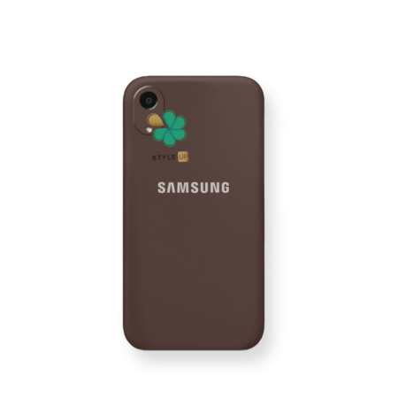 خرید قاب گوشی سامسونگ Galaxy A03 Core مدل سیلیکونی محافظ لنز دار رنگ قهوه ای