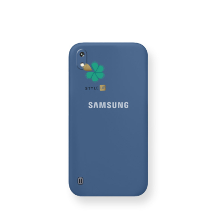 خرید قاب گوشی سامسونگ Galaxy A10 مدل سیلیکونی محافظ لنز دار رنگ آبی نفتی