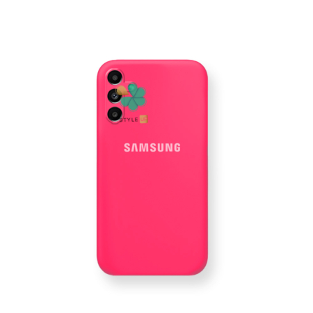 خرید قاب گوشی سامسونگ Galaxy A13 5G مدل سیلیکونی محافظ لنز دار رنگ صورتی