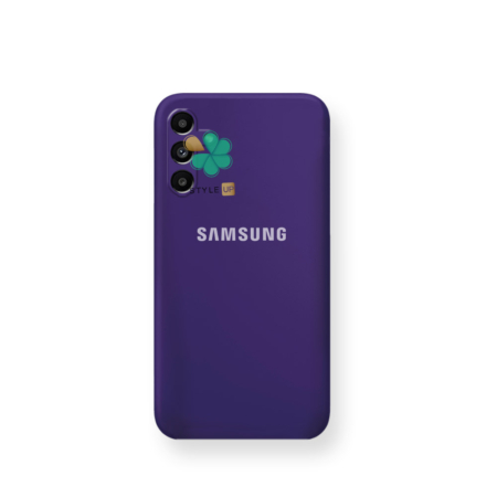 خرید قاب گوشی سامسونگ Galaxy A13 5G مدل سیلیکونی محافظ لنز دار رنگ بنفش تیره
