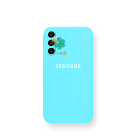 خرید قاب گوشی سامسونگ Galaxy A13 5G مدل سیلیکونی محافظ لنز دار رنگ سبز آبی