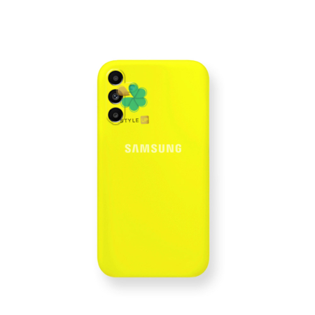 خرید قاب گوشی سامسونگ Galaxy A13 5G مدل سیلیکونی محافظ لنز دار رنگ زرد