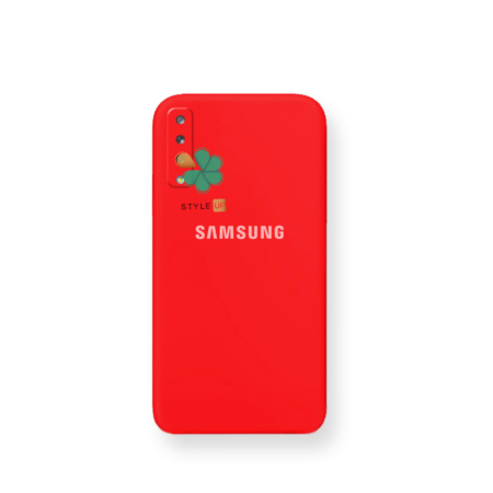 خرید قاب گوشی سامسونگ Galaxy A7 2018 مدل سیلیکونی محافظ لنز دار رنگ قرمز