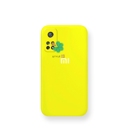 خرید قاب گوشی شیائومی Xiaomi Mi 10T 5G مدل سیلیکونی محافظ لنز دار رنگ زرد