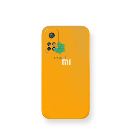 خرید قاب گوشی شیائومی Xiaomi Mi 10T 5G مدل سیلیکونی محافظ لنز دار رنگ نارنجی