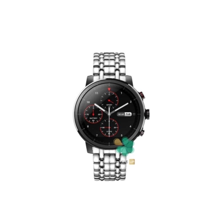 خرید بند استیل ساعت شیائومی Xiaomi Amazfit Stratos 3 طرح Presence رنگ نقره ای