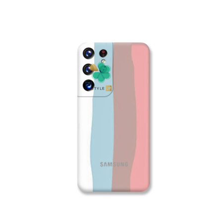 خرید قاب سیلیکونی گوشی سامسونگ Samsung Galaxy S22 Ultra مدل رنگین کمان
