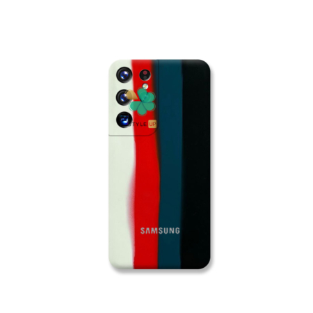 خرید قاب سیلیکونی گوشی سامسونگ Samsung Galaxy S22 Ultra مدل رنگین کمان