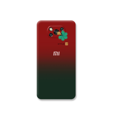 خرید قاب سیلیکونی دو رنگ گوشی شیائومی Xiaomi Poco X3 Pro رنگ قرمز - مشکی