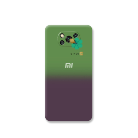 خرید قاب سیلیکونی دو رنگ گوشی شیائومی Xiaomi Poco X3 Pro رنگ سبز - بنفش