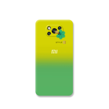 خرید قاب سیلیکونی دو رنگ گوشی شیائومی Xiaomi Poco X3 Pro رنگ زرد - فیروزه ای