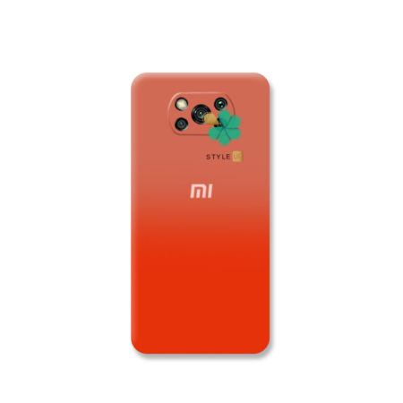 خرید قاب سیلیکونی دو رنگ گوشی شیائومی Xiaomi Poco X3 Pro رنگ کالباسی - نارنجی