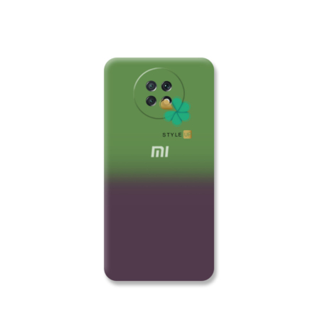 خرید قاب سیلیکونی دو رنگ گوشی شیائومی Xiaomi Redmi Note 9T 5G رنگ بنفش - سبز