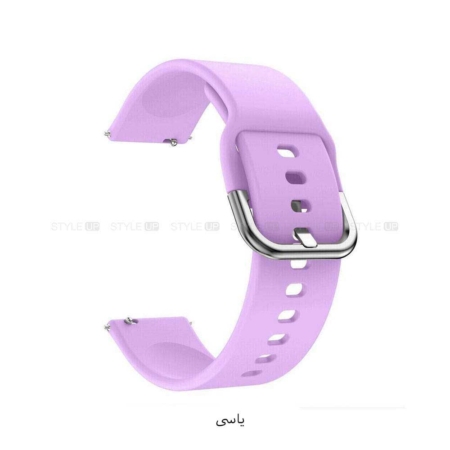 خرید بند ساعت شیائومی Xiaomi Mi Watch XMWT01 مدل سیلیکونی نرم رنگ یاسی