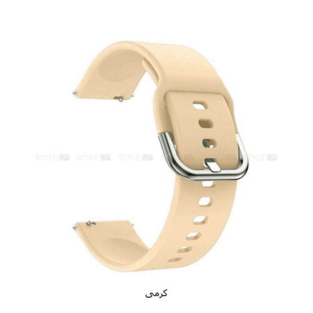 خرید بند ساعت شیائومی Xiaomi Mi Watch XMWT01 مدل سیلیکونی نرم رنگ کرمی