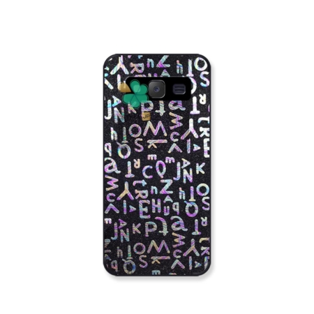 خرید قاب شاینی گوشی سامسونگ Samsung J2 Prime مدل Alphabet رنگ مشکی