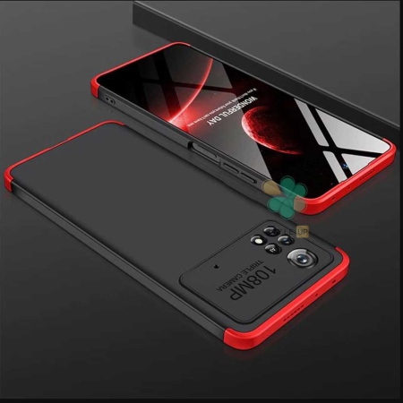 خرید قاب 360 درجه گوشی شیائومی Xiaomi Poco X4 Pro 5G مدل GKK رنگ مشکی قرمز