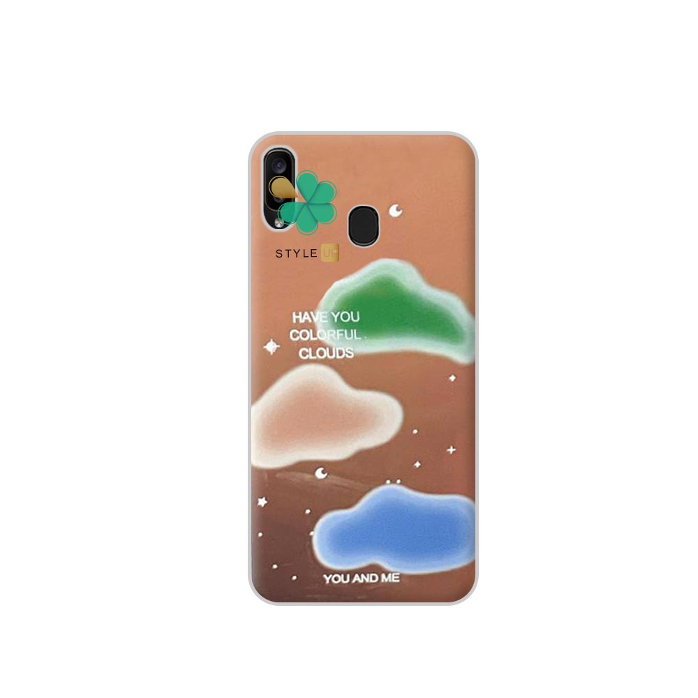 Luxury-Aurora-and-Hologram-Sky-Clouds-Phone-Case-for-Samsung-Galaxy-A20 (1) خرید قاب هولوگرامی گوشی سامسونگ Samsung Galaxy A20 مدل ابری