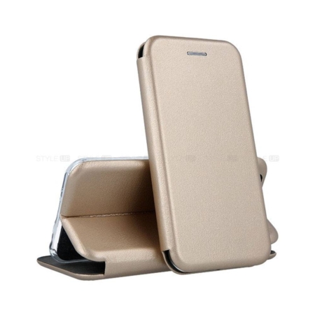 خرید کیف کلاسوری چرمی گوشی شیائومی Xiaomi Redmi Note 9T 5G رنگ طلایی