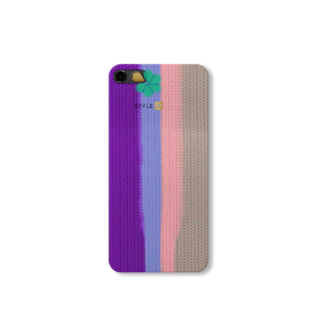 خرید کاور سیلیکونی گوشی اپل iPhone 6 / 6s طرح بافت رنگین کمانی