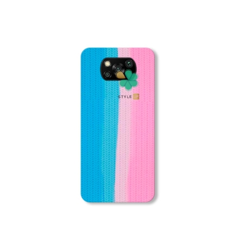 خرید کاور سیلیکونی گوشی شیائومی Xiaomi Poco X3 طرح بافت رنگین کمانی