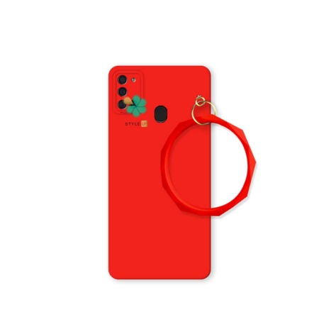 خرید قاب سیلیکونی گوشی سامسونگ Samsung Galaxy A21s مدل النگویی رنگ قرمز