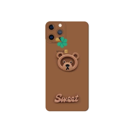 عکس قاب گوشی آیفون Apple iPhone 12 Pro Max طرح Sweet Bear رنگ خرس شکلاتی