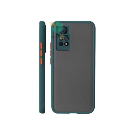 خرید قاب گوشی شیائومی Redmi Note 11 Pro مدل پشت مات محافظ لنزدار رنگ سبز تیره