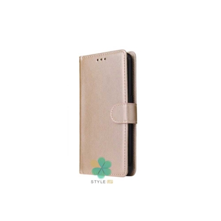 خرید کیف چرم گوشی شیائومی Redmi Note 11 4G مدل ایمپریال قفل دار رنگ طلایی
