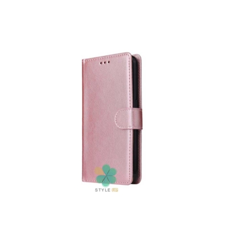خرید کیف چرم گوشی شیائومی Redmi Note 11 4G مدل ایمپریال قفل دار رنگ صورتی