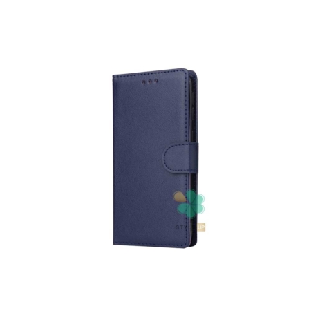 خرید کیف چرم گوشی شیائومی Redmi Note 11 4G مدل ایمپریال قفل دار رنگ آبی