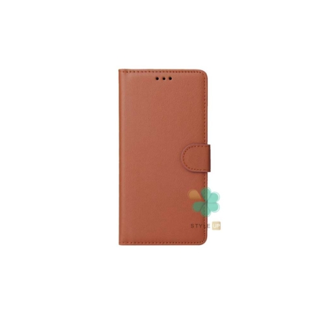 خرید کیف چرم گوشی شیائومی Redmi Note 11 4G مدل ایمپریال قفل دار رنگ قهوه ای