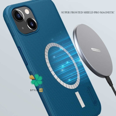 خرید قاب نیلکین گوشی آیفون Apple iPhone 13 مدل Frosted Pro رنگ آبی