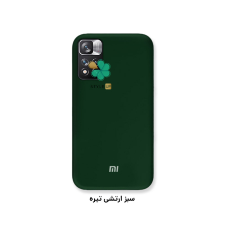 خرید کاور سیلیکونی اصل گوشی شیائومی Xiaomi Redmi Note 11 Pro Plus رنگ سبز ارتشی نیره