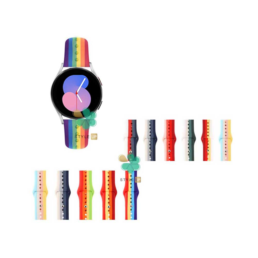 قیمت بند سیلیکونی ساعت سامسونگ Galaxy Watch 5 مدل رنگین کمان
