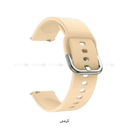 خرید بند ساعت سامسونگ Samsung Galaxy Watch 5 مدل سیلیکونی نرم رنگ کرمی