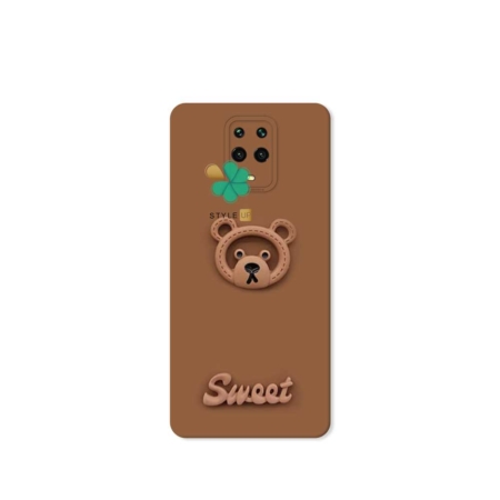 عکس قاب گوشی شیائومی Xiaomi Redmi Note 9 Pro Max طرح Sweet Bear رنگ خرس شکلاتی