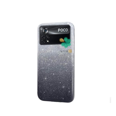 خرید قاب گوشی شیائومی Xiaomi Poco X4 Pro 5G مدل ژله ای اکلیلی رنگ نقره ای - خاکستری