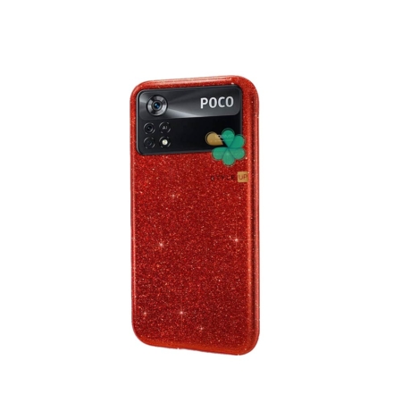 خرید قاب گوشی شیائومی Xiaomi Poco X4 Pro 5G مدل ژله ای اکلیلی رنگ قرمز