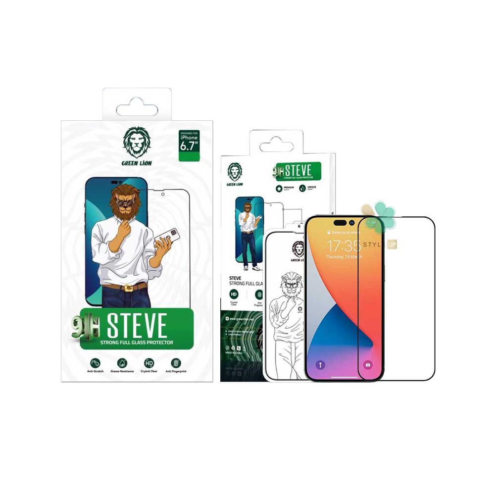 قیمت گلس برند Green Lion گوشی اپل iPhone 14 Pro Max مدل 9H STEVE