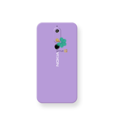 خرید قاب گوشی نوکیا Nokia 5.1 مدل سیلیکونی محافظ لنز دار رنگ یاسی