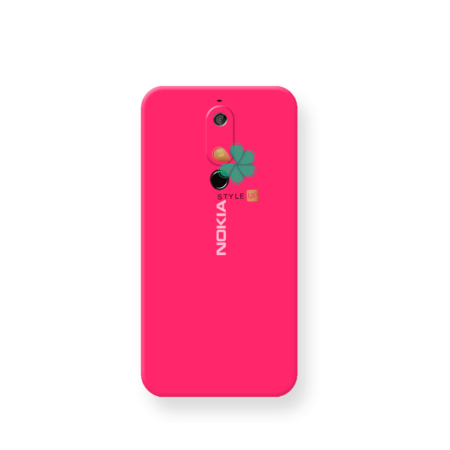 خرید قاب گوشی نوکیا Nokia 5.1 مدل سیلیکونی محافظ لنز دار رنگ سرخابی