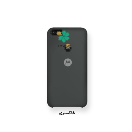 خرید قاب گوشی موتورولا Motorola Moto E6 Play مدل سیلیکونی رنگ خاکستری