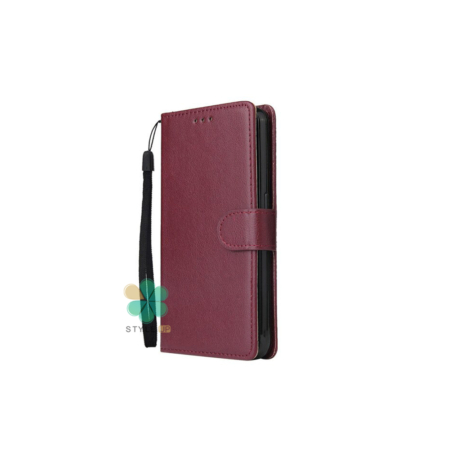 خرید کیف چرم گوشی سامسونگ Galaxy M12 مدل ایمپریال قفل دار رنگ زرشکی